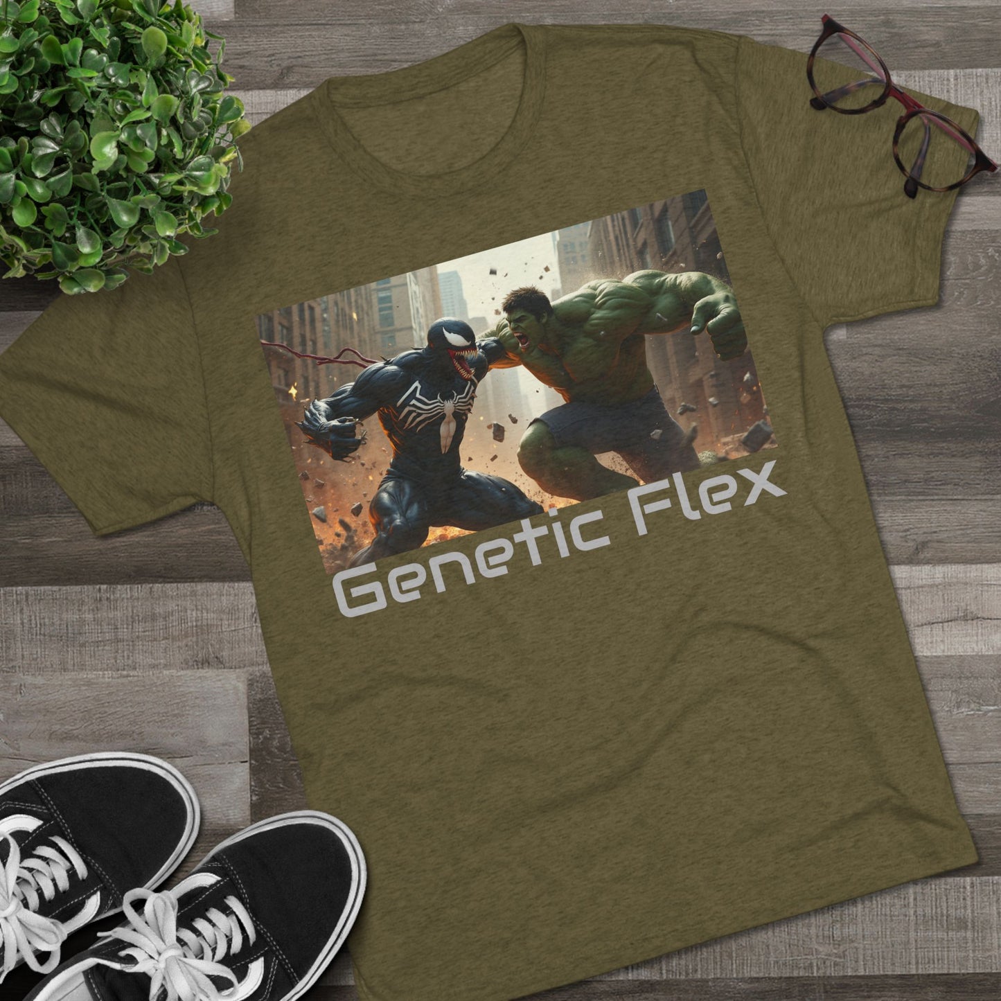 Fitness Unisex T-shirt - Genetic Flex - bevidst ungdomshelt T-shirts: Bevæg dig anderledes