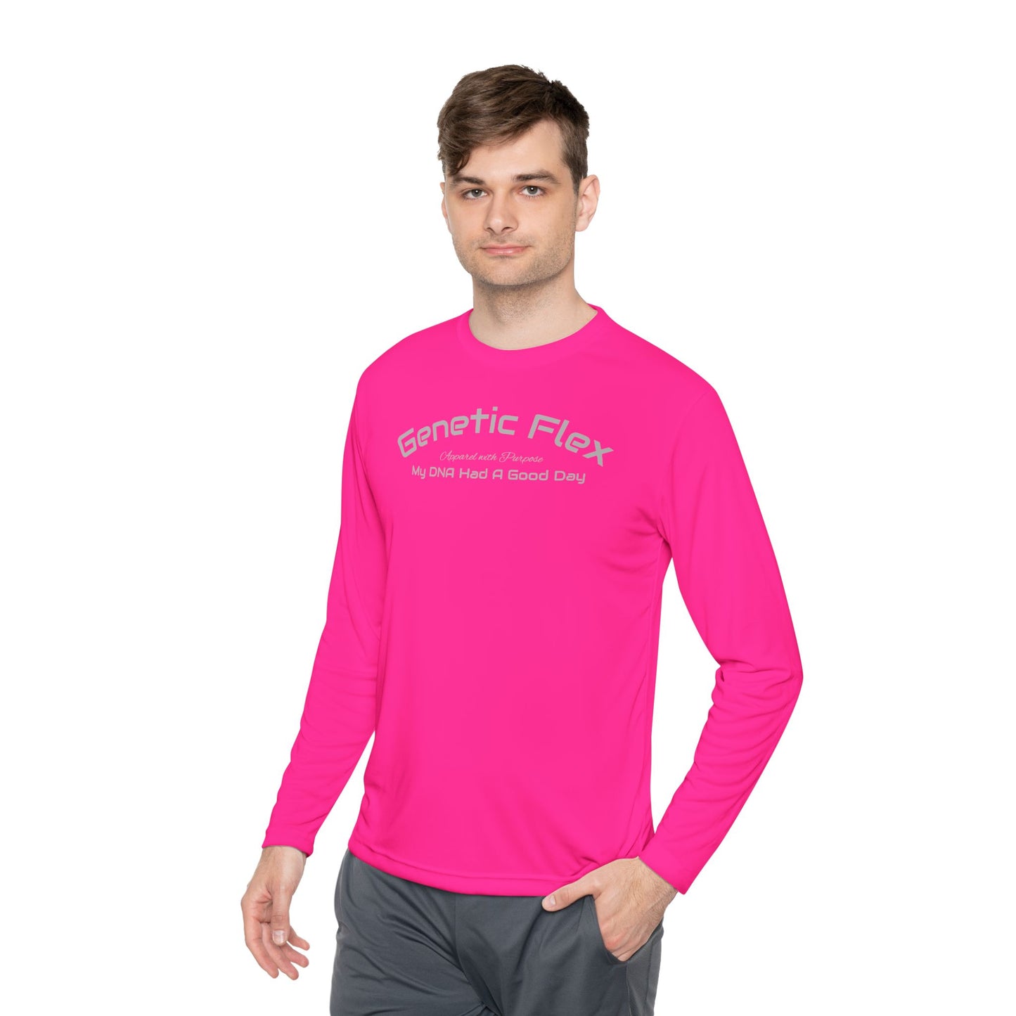 Female-Long Sleeve Tee - Genetic Flex Fitted Design - My DNA Had a Good Day