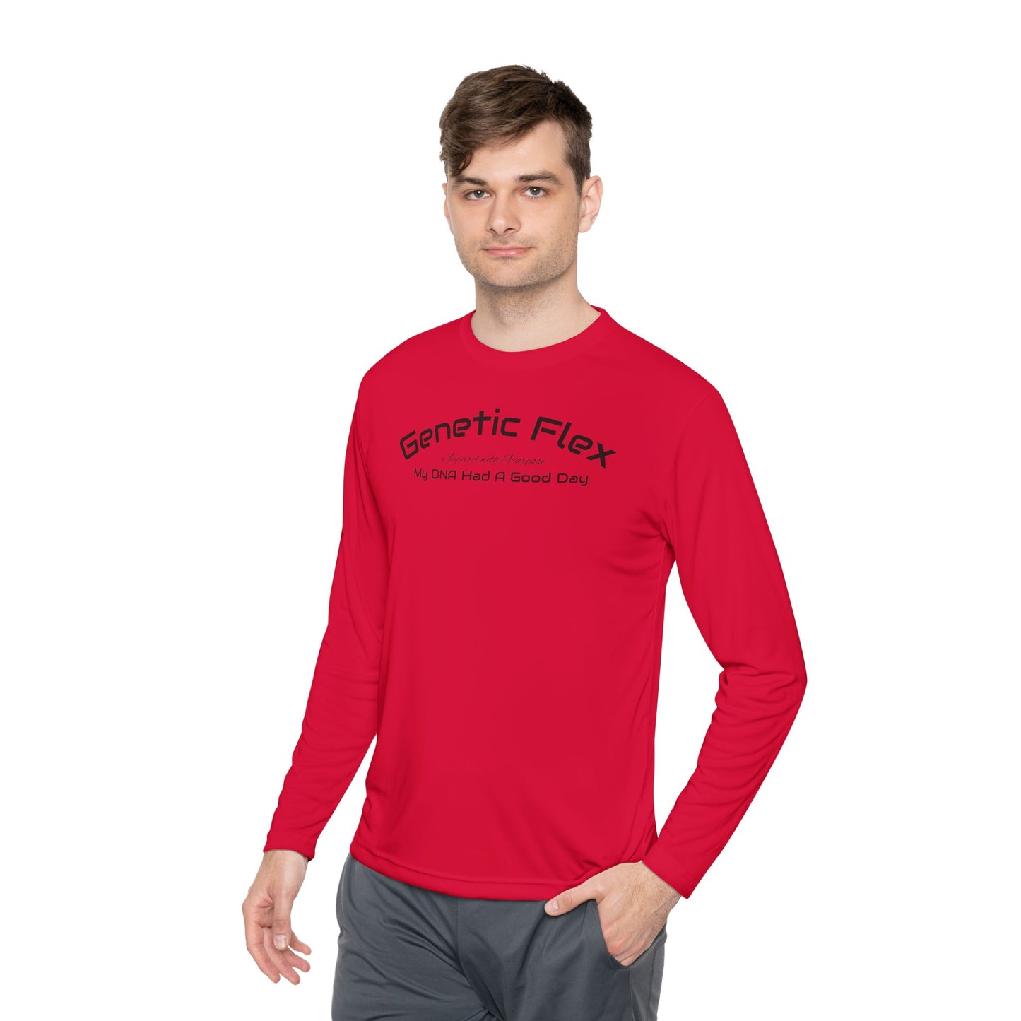 Female-Long Sleeve Tee - Genetic Flex Fitted Design - My DNA Had a Good Day