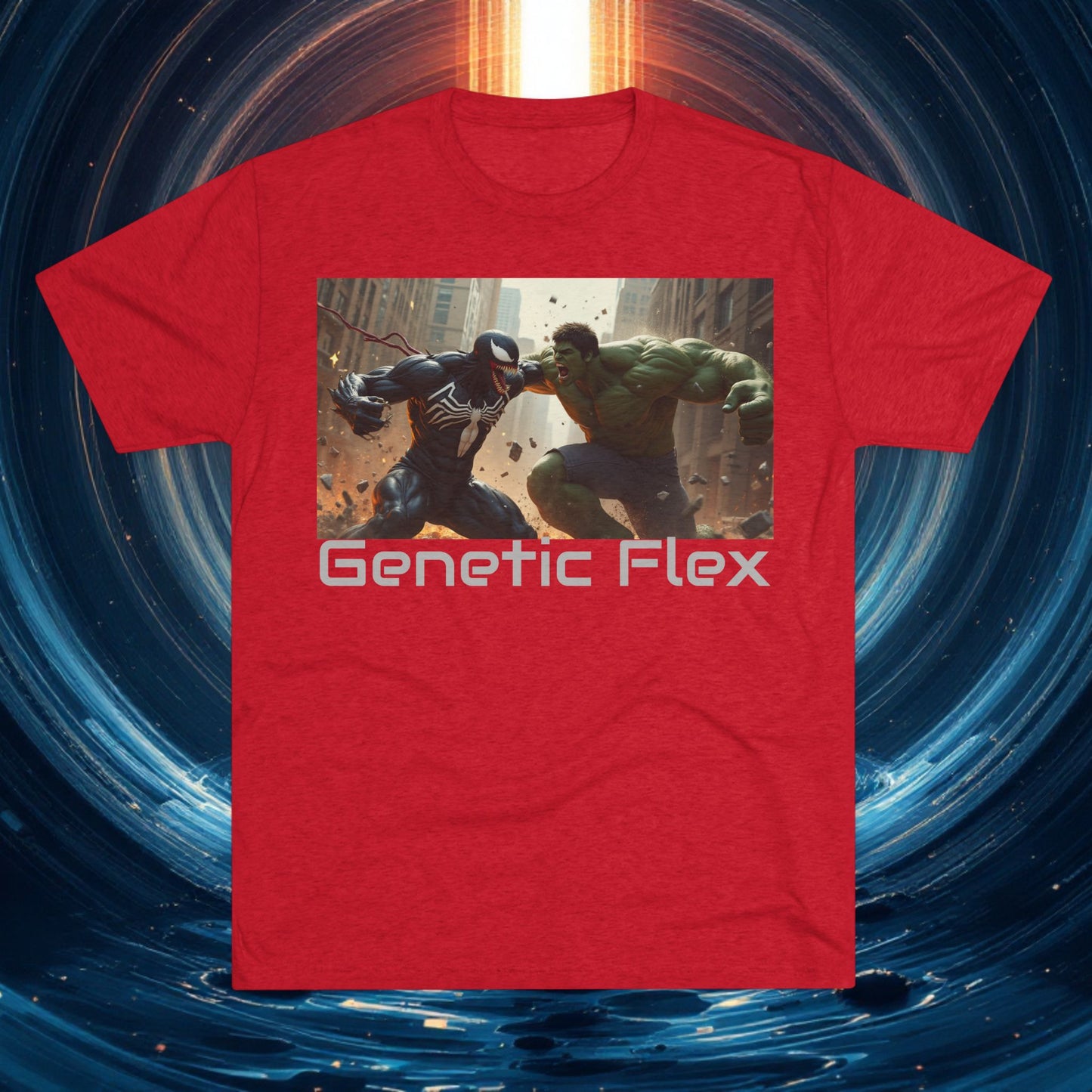Fitness Unisex T-shirt - Genetic Flex - bevidst ungdomshelt T-shirts: Bevæg dig anderledes