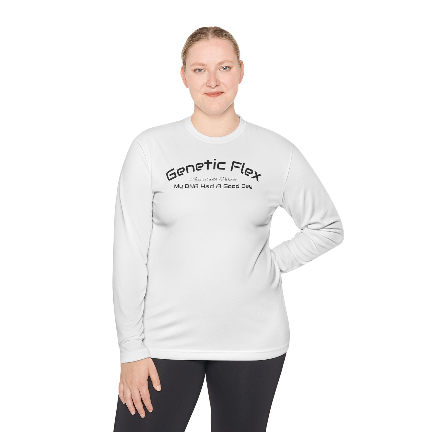 Female-Long Sleeve Tee - Genetic Flex Fitted Design - My DNA Had a Good Day