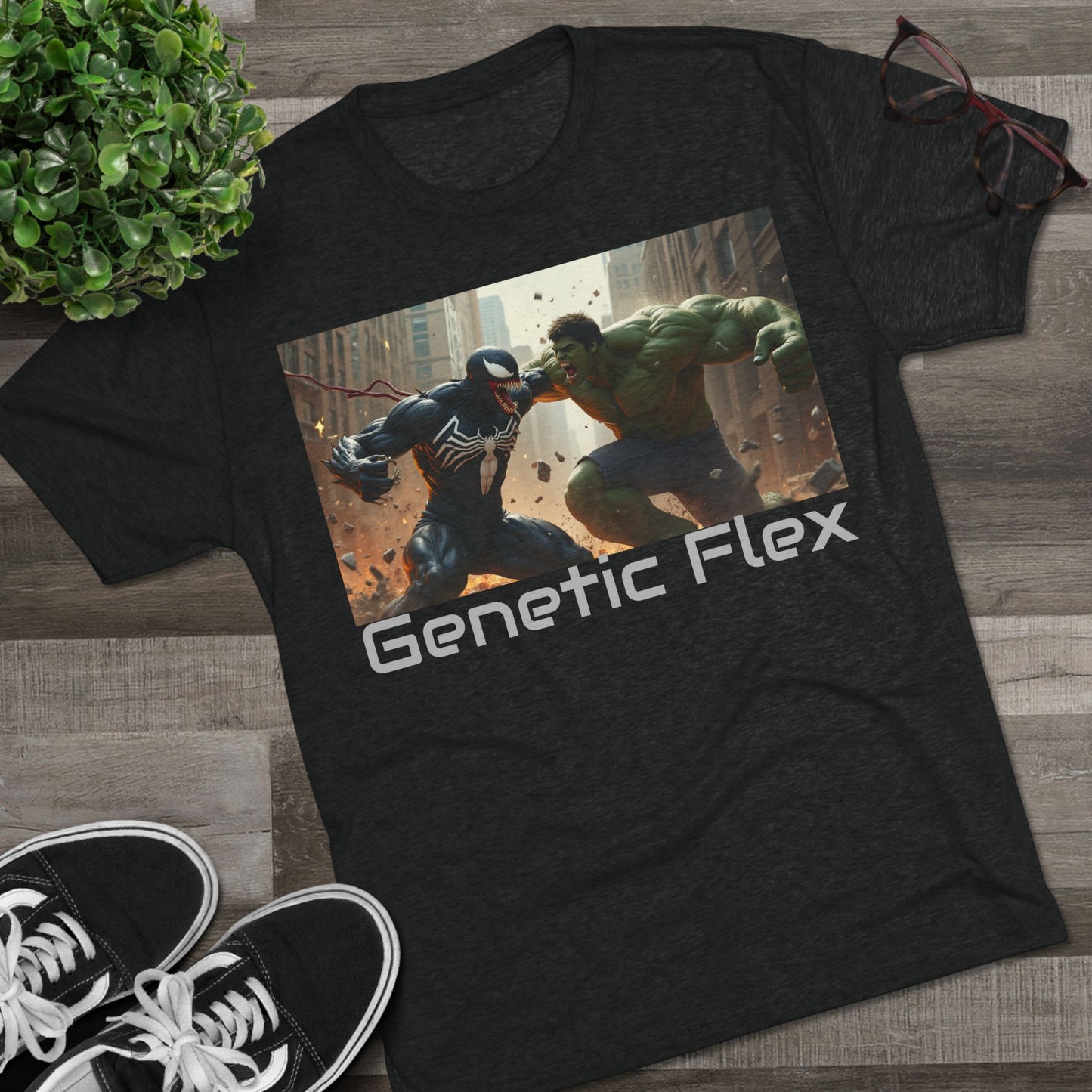 Fitness Unisex T-shirt - Genetic Flex - bevidst ungdomshelt T-shirts: Bevæg dig anderledes