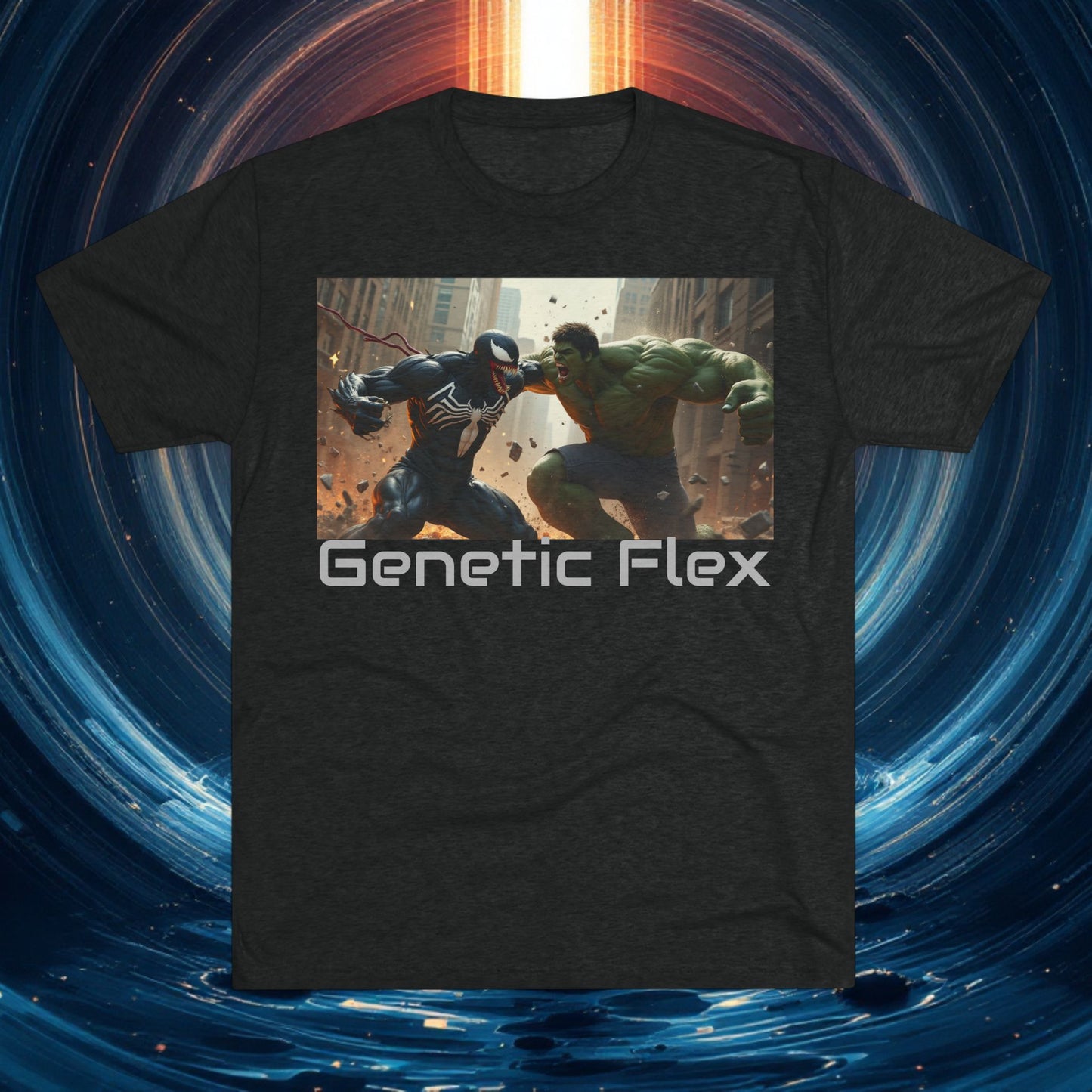 Fitness Unisex T-shirt - Genetic Flex - bevidst ungdomshelt T-shirts: Bevæg dig anderledes