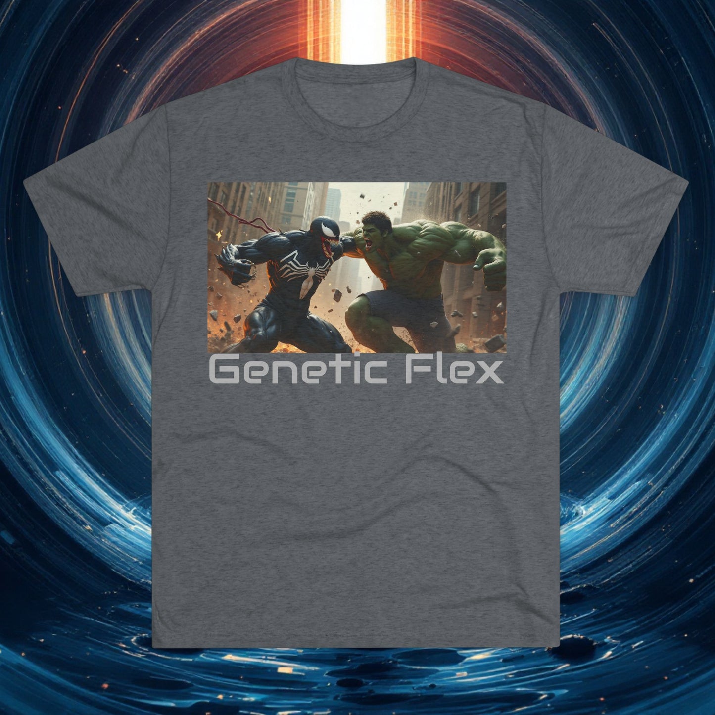 Fitness Unisex T-shirt - Genetic Flex - bevidst ungdomshelt T-shirts: Bevæg dig anderledes