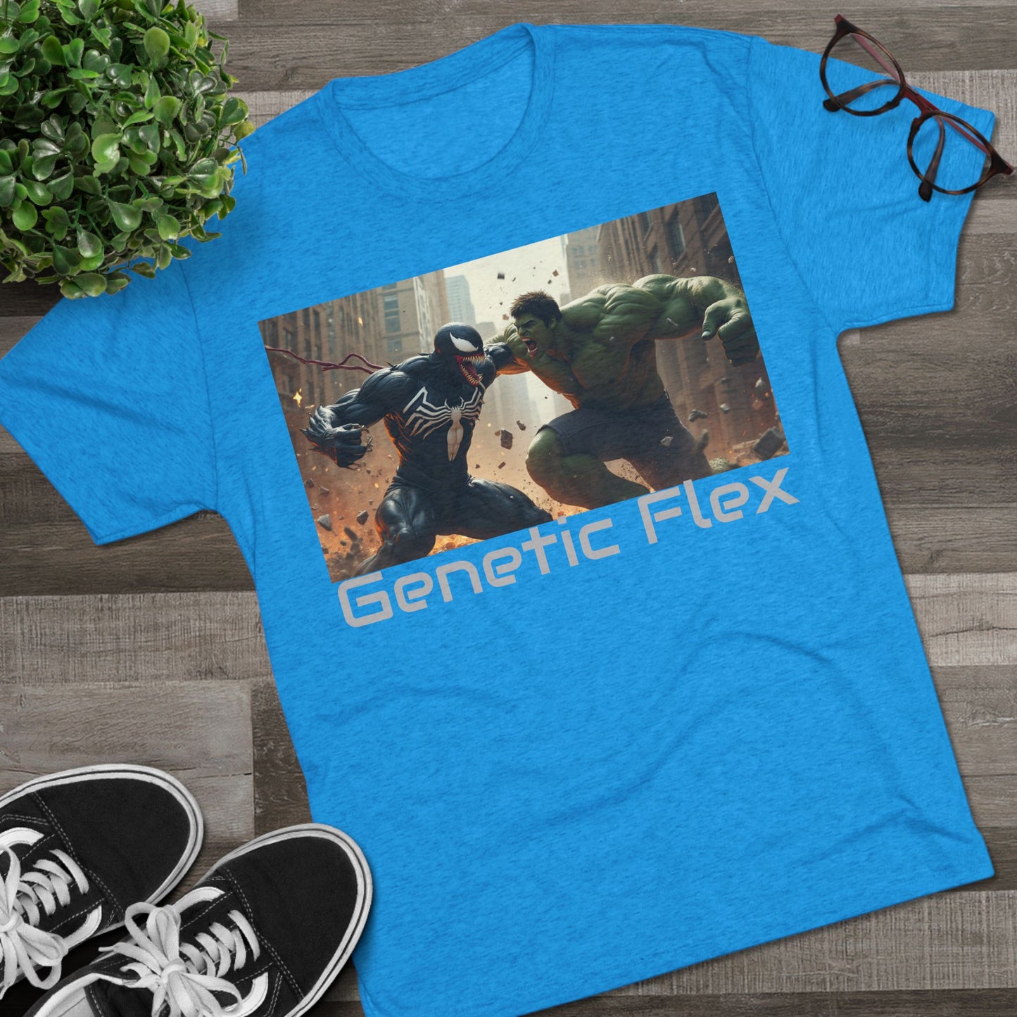 Fitness Unisex T-shirt - Genetic Flex - bevidst ungdomshelt T-shirts: Bevæg dig anderledes