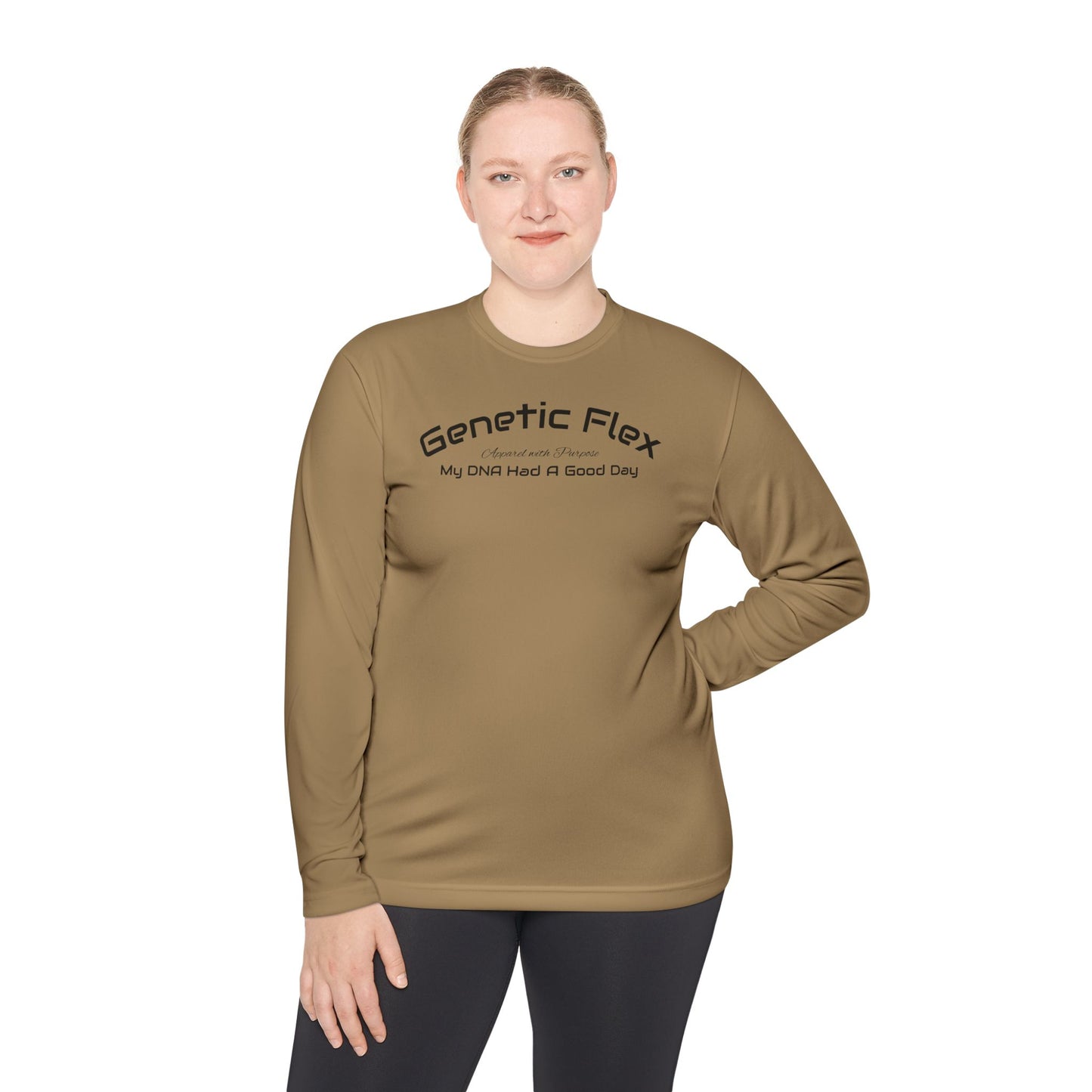 Female-Long Sleeve Tee - Genetic Flex Fitted Design - My DNA Had a Good Day