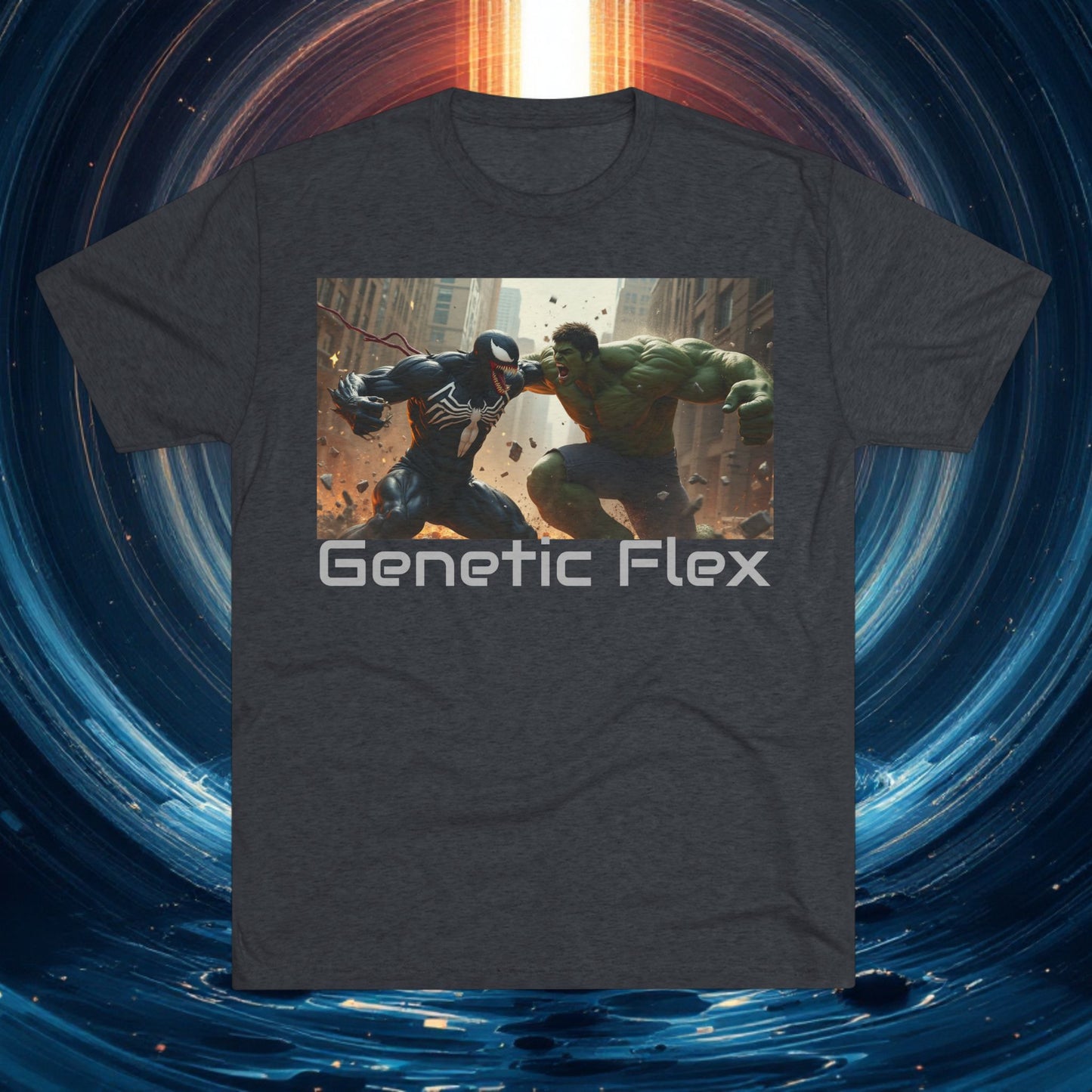 Fitness Unisex T-shirt - Genetic Flex - bevidst ungdomshelt T-shirts: Bevæg dig anderledes