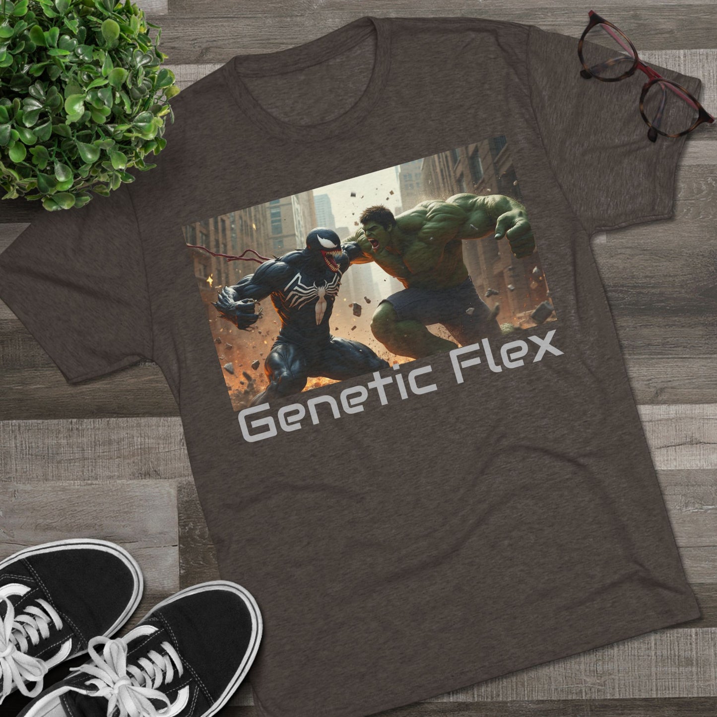 Fitness Unisex T-shirt - Genetic Flex - bevidst ungdomshelt T-shirts: Bevæg dig anderledes