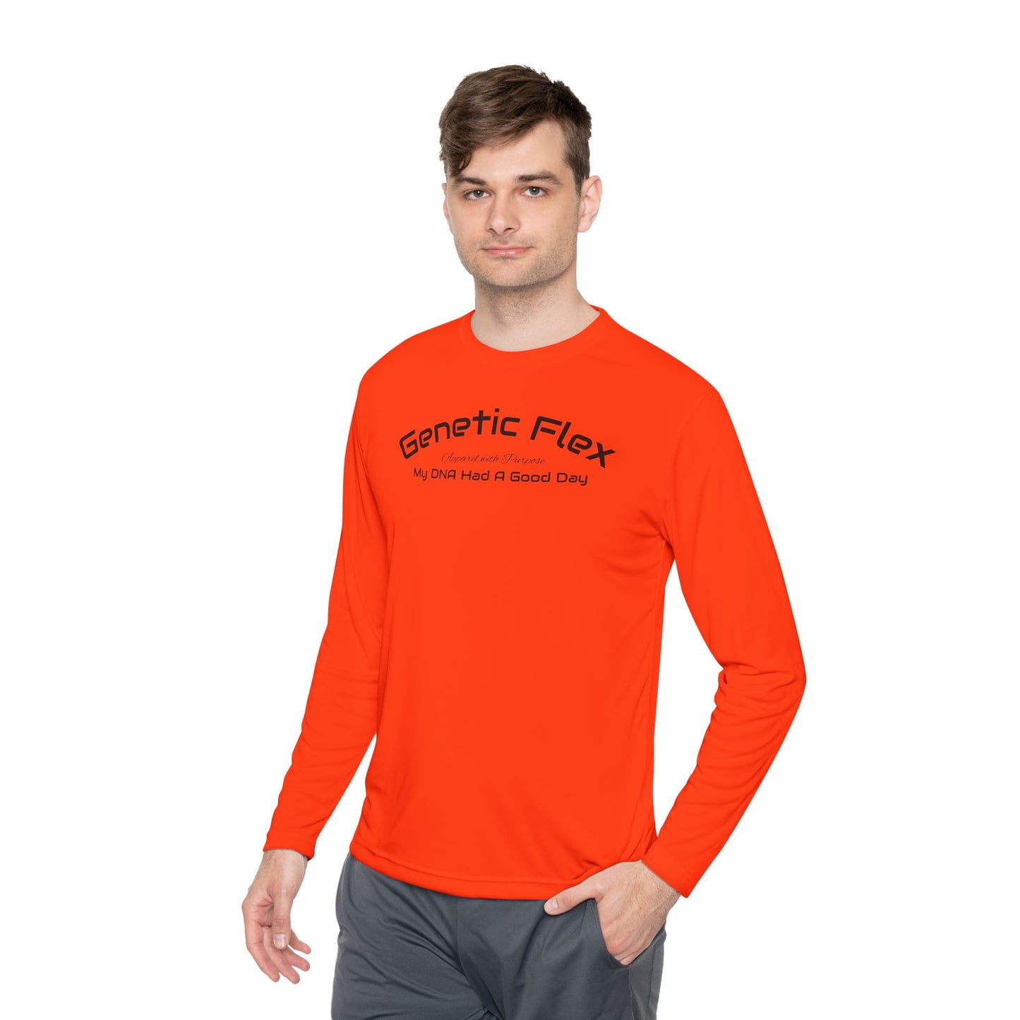 Female-Long Sleeve Tee - Genetic Flex Fitted Design - My DNA Had a Good Day