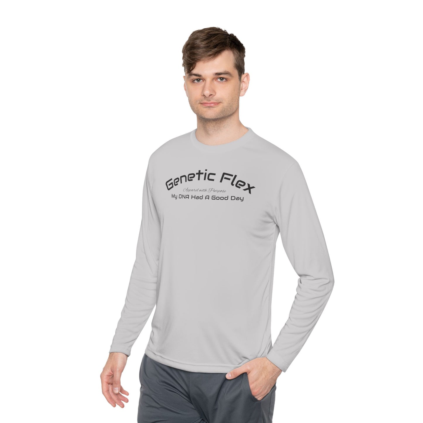 Female-Long Sleeve Tee - Genetic Flex Fitted Design - My DNA Had a Good Day