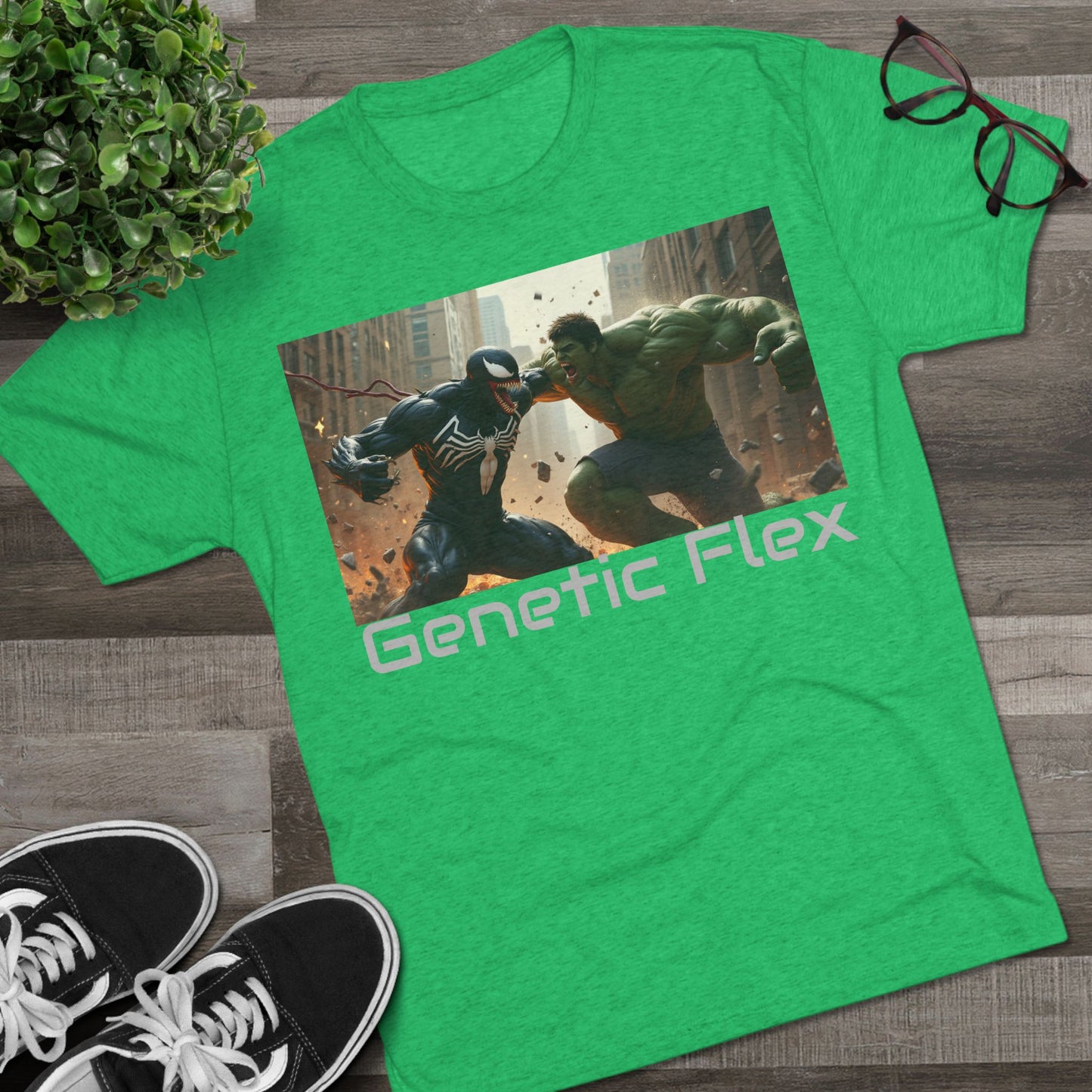 Fitness Unisex T-shirt - Genetic Flex - bevidst ungdomshelt T-shirts: Bevæg dig anderledes