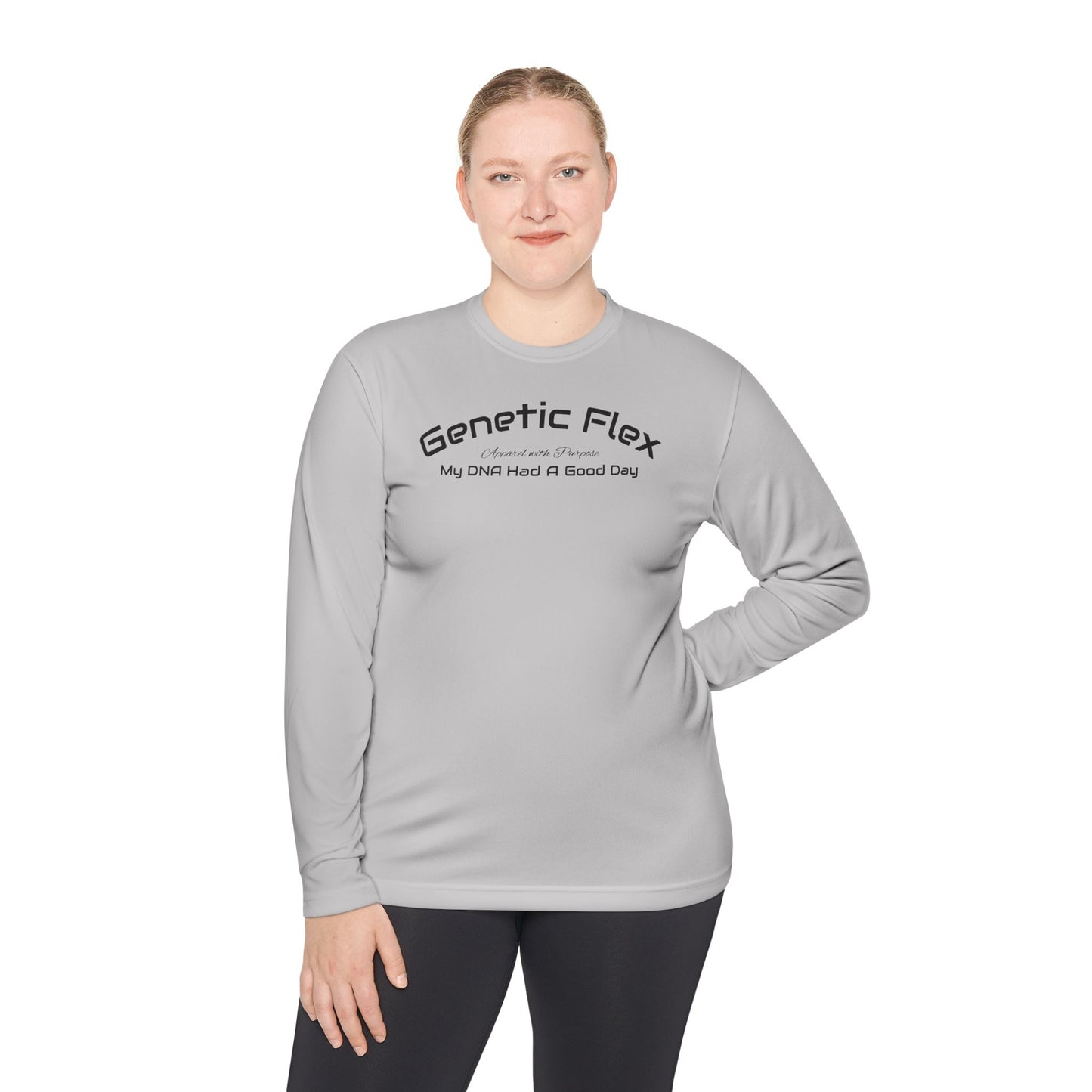 Female-Long Sleeve Tee - Genetic Flex Fitted Design - My DNA Had a Good Day