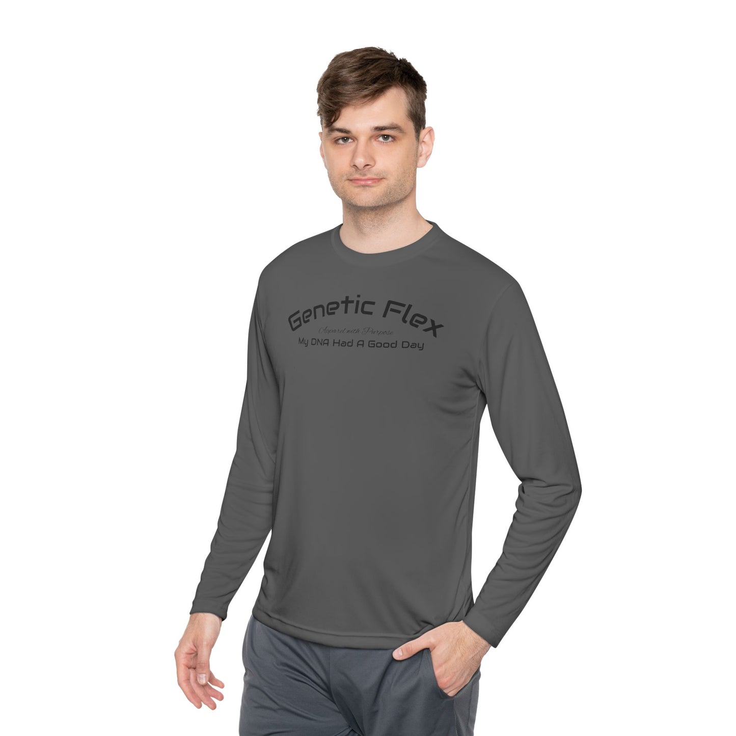 Female-Long Sleeve Tee - Genetic Flex Fitted Design - My DNA Had a Good Day
