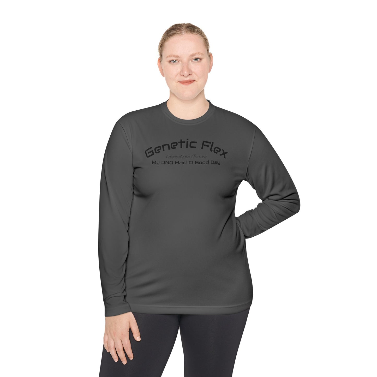 Female-Long Sleeve Tee - Genetic Flex Fitted Design - My DNA Had a Good Day
