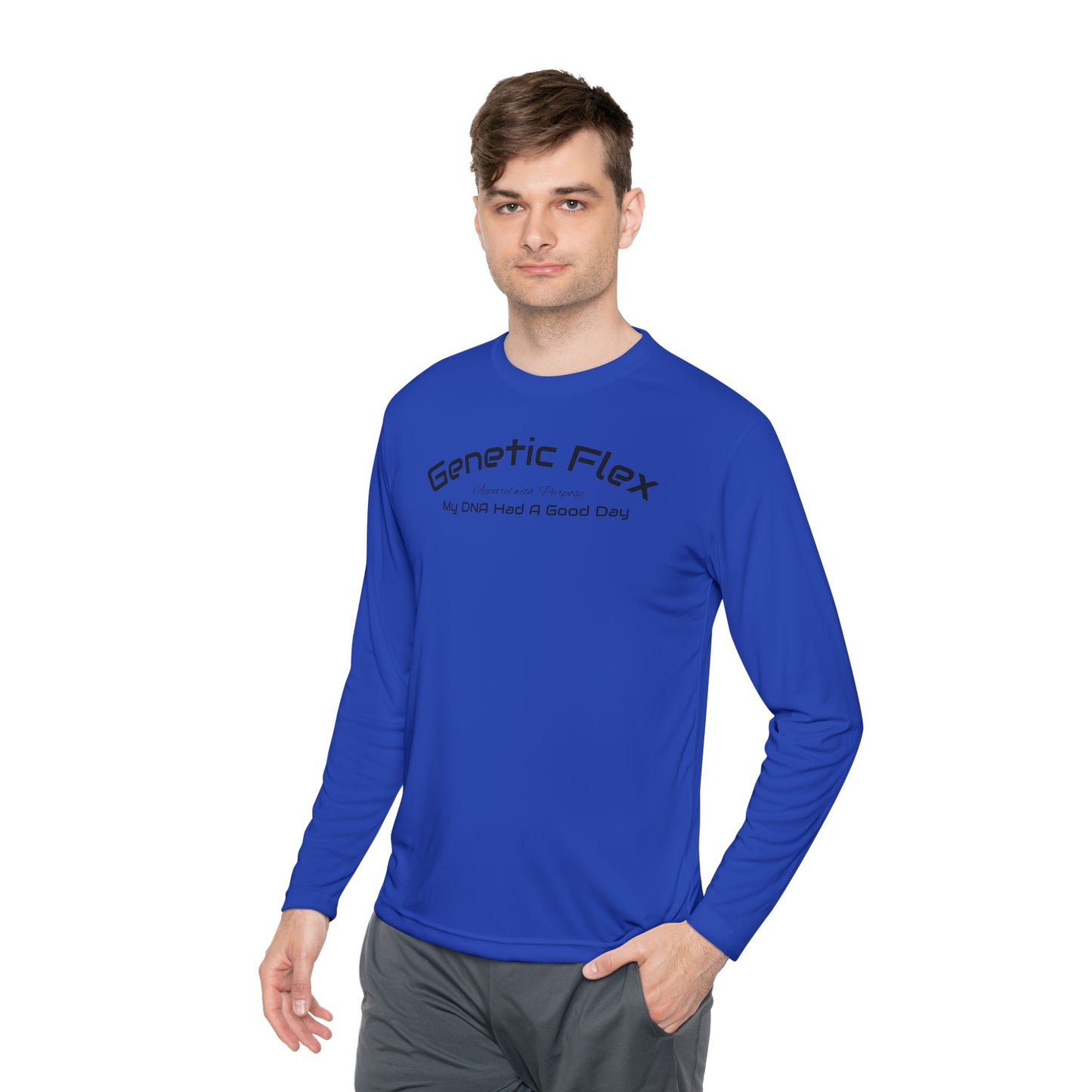 Female-Long Sleeve Tee - Genetic Flex Fitted Design - My DNA Had a Good Day