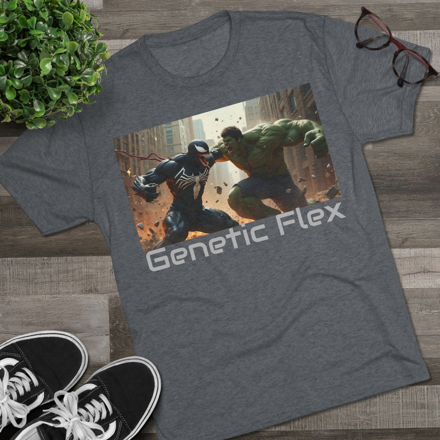 Fitness Unisex T-shirt - Genetic Flex - bevidst ungdomshelt T-shirts: Bevæg dig anderledes