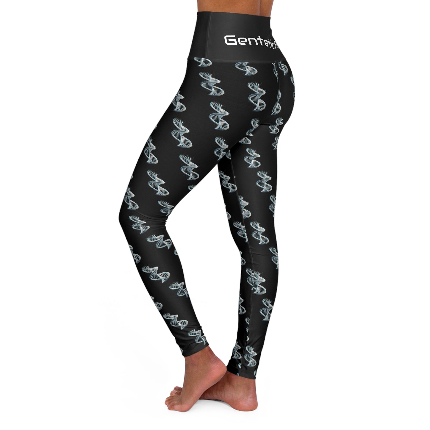 DNA-gemusterte Yoga-Leggings mit hoher Taille für Fitnessbegeisterte 