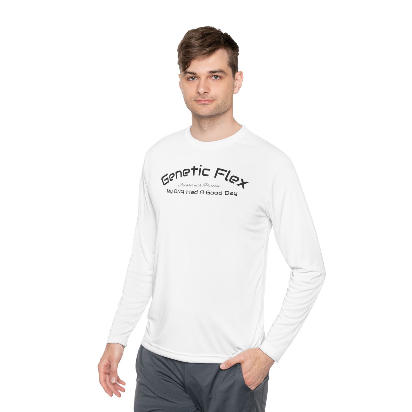 Female-Long Sleeve Tee - Genetic Flex Fitted Design - My DNA Had a Good Day