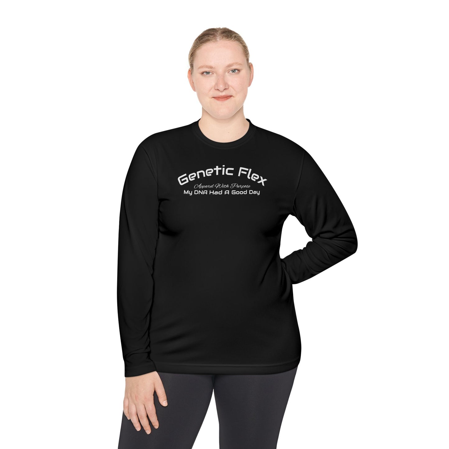 Female-Long Sleeve Tee - Genetic Flex Fitted Design - My DNA Had a Good Day