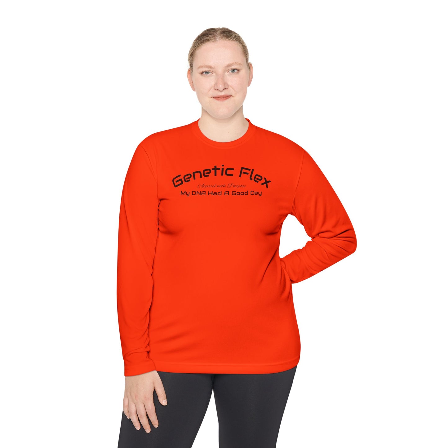 Female-Long Sleeve Tee - Genetic Flex Fitted Design - My DNA Had a Good Day