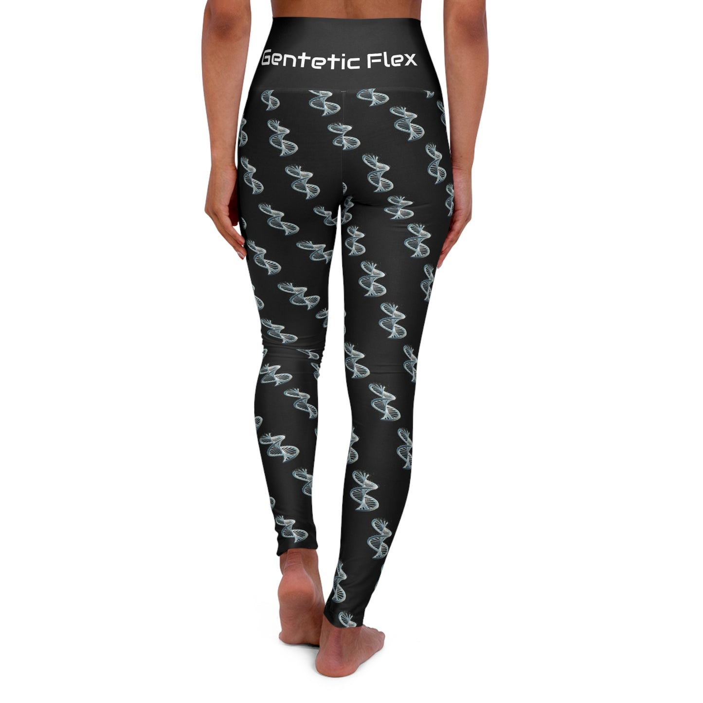 DNA-gemusterte Yoga-Leggings mit hoher Taille für Fitnessbegeisterte 