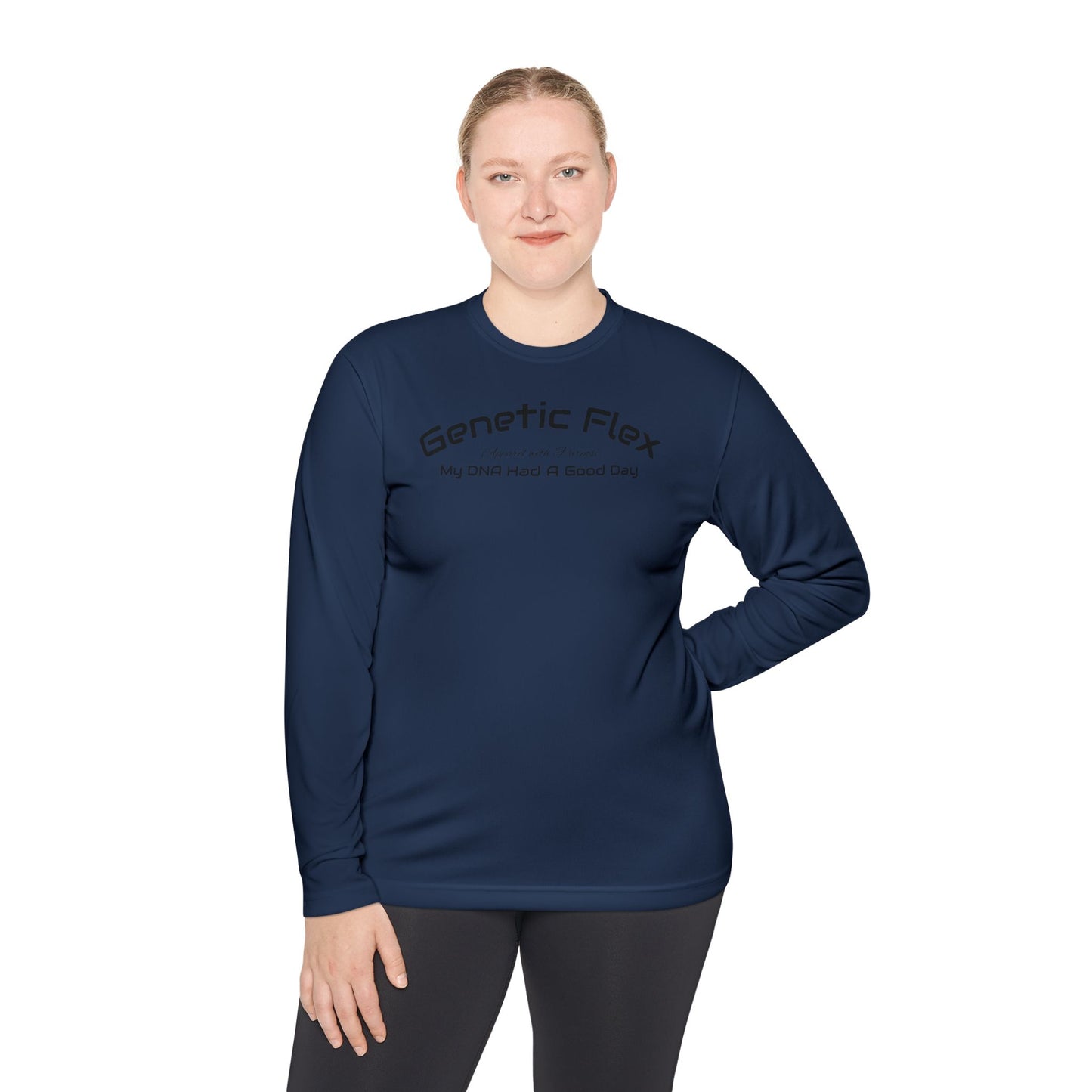 Female-Long Sleeve Tee - Genetic Flex Fitted Design - My DNA Had a Good Day