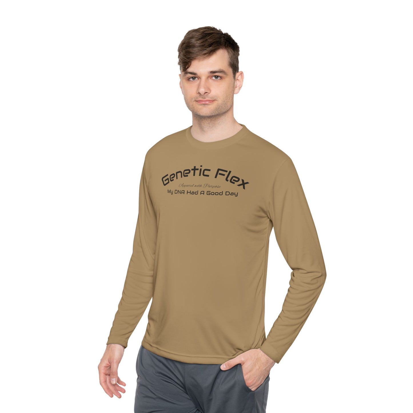 Female-Long Sleeve Tee - Genetic Flex Fitted Design - My DNA Had a Good Day
