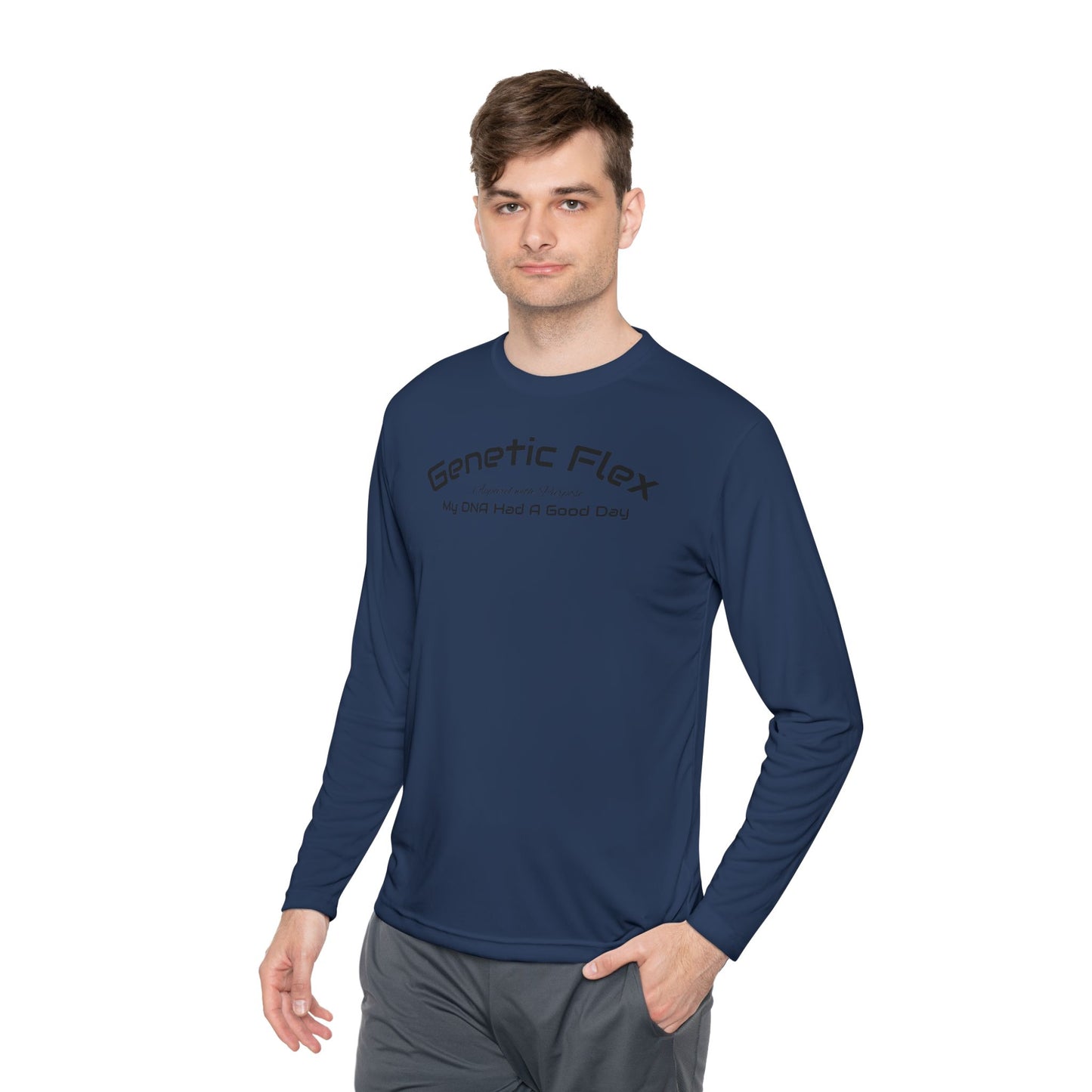 Female-Long Sleeve Tee - Genetic Flex Fitted Design - My DNA Had a Good Day