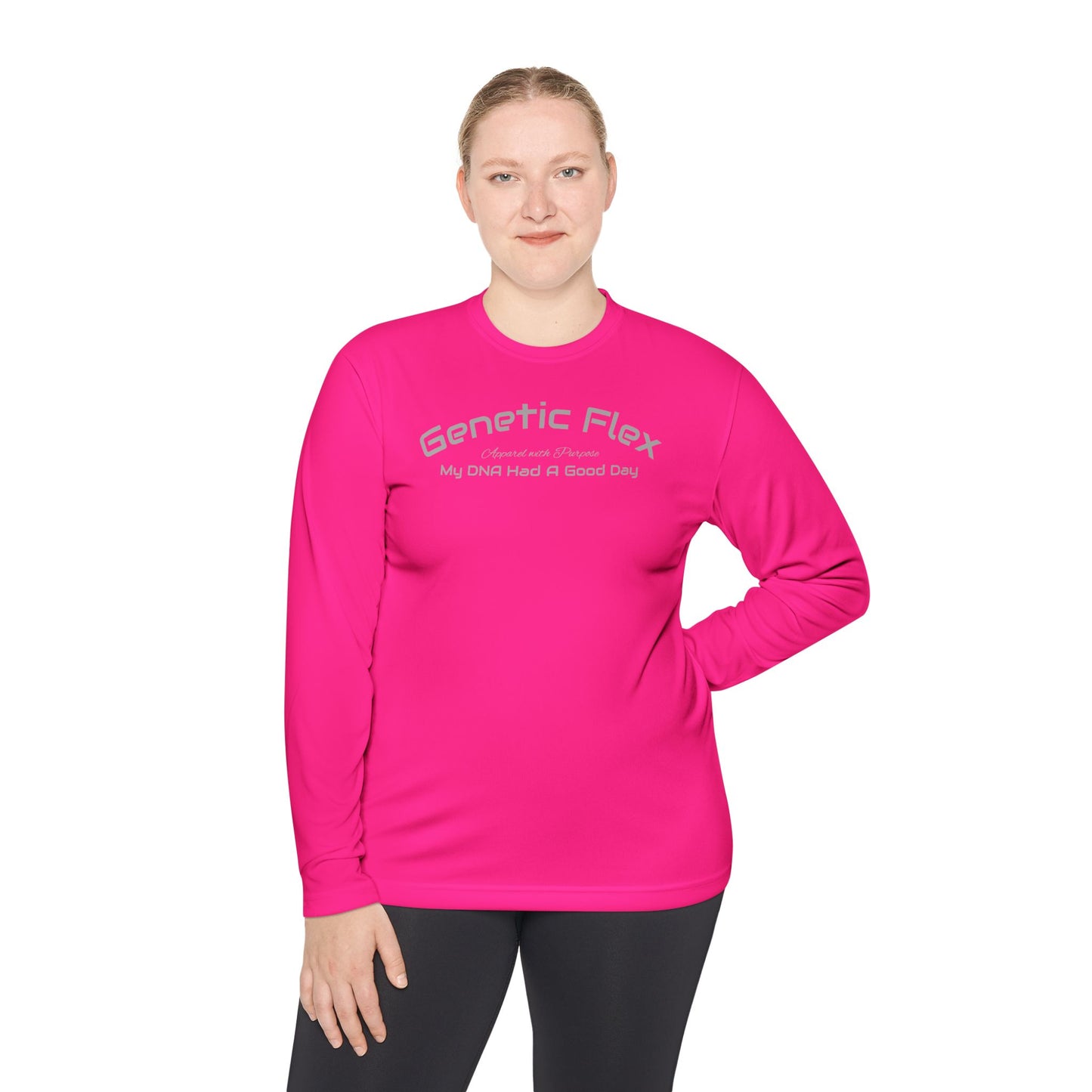 Female-Long Sleeve Tee - Genetic Flex Fitted Design - My DNA Had a Good Day