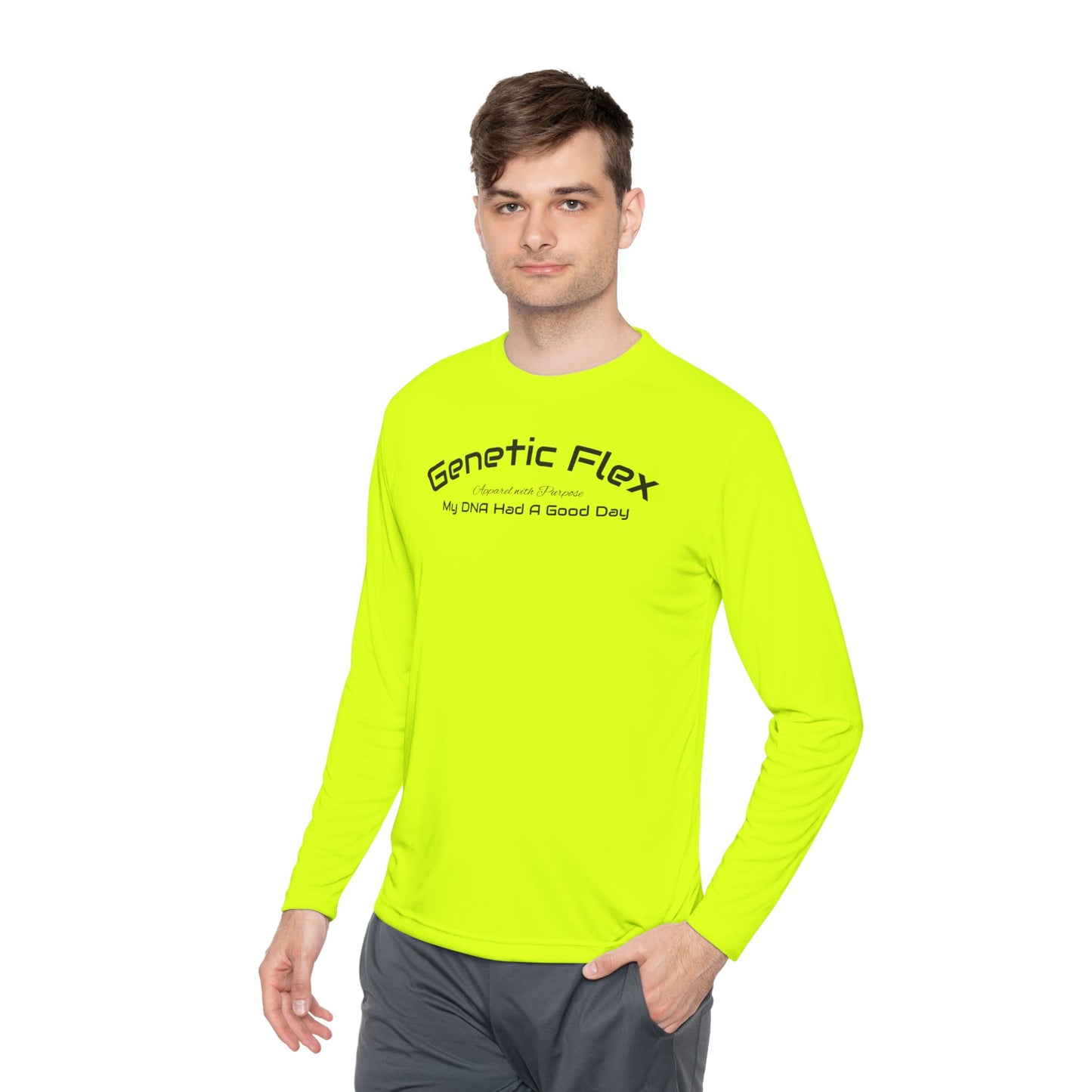 Female-Long Sleeve Tee - Genetic Flex Fitted Design - My DNA Had a Good Day