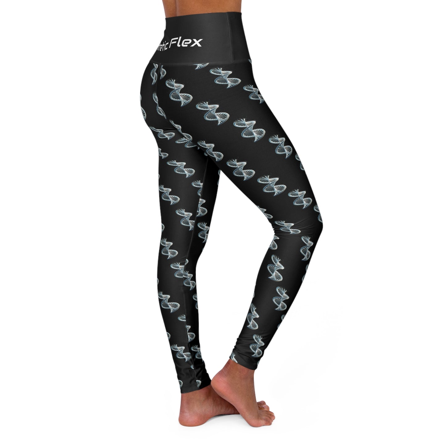 DNA-gemusterte Yoga-Leggings mit hoher Taille für Fitnessbegeisterte 