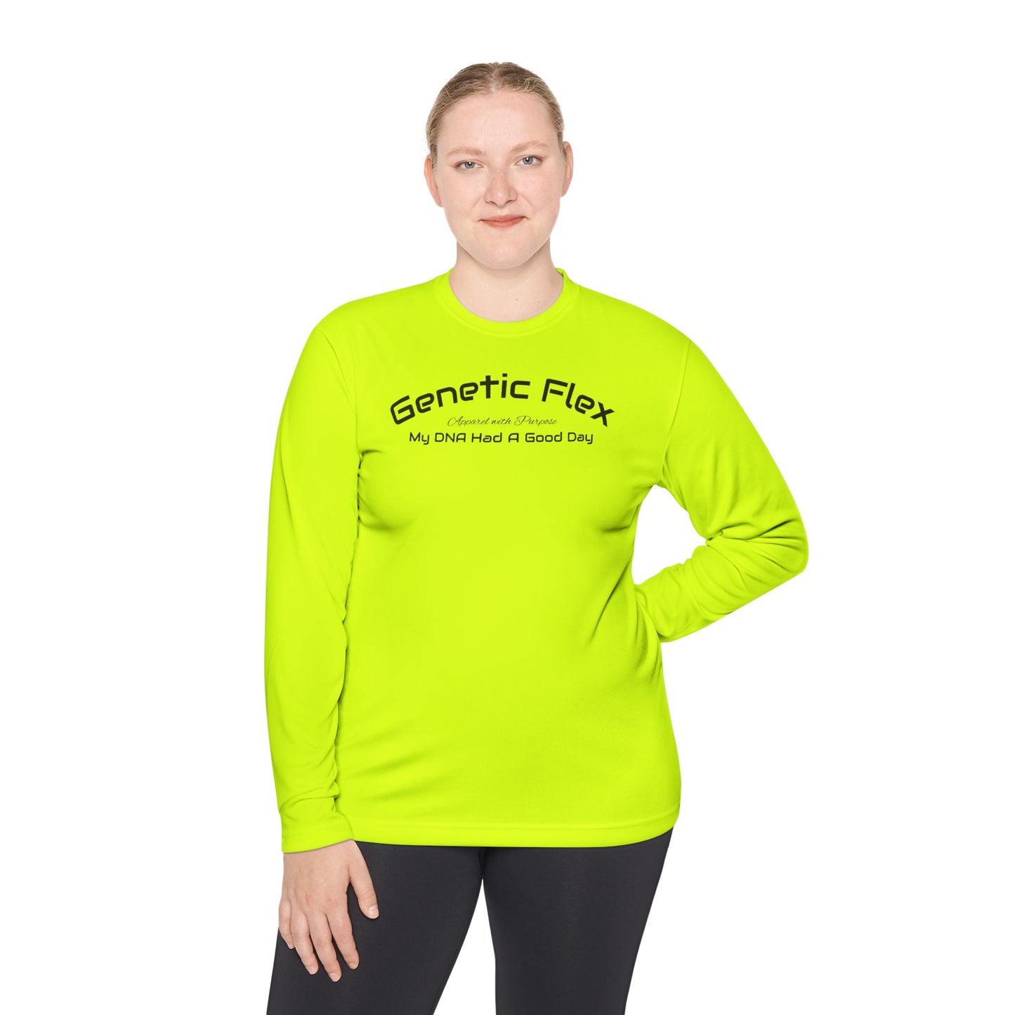 Female-Long Sleeve Tee - Genetic Flex Fitted Design - My DNA Had a Good Day