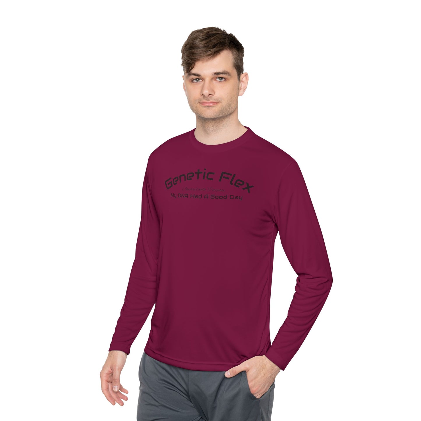 Female-Long Sleeve Tee - Genetic Flex Fitted Design - My DNA Had a Good Day